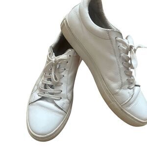 Supply Lab Mens White Low Top Lace Up Leather Casual Damian Sneakers Size 8.5
